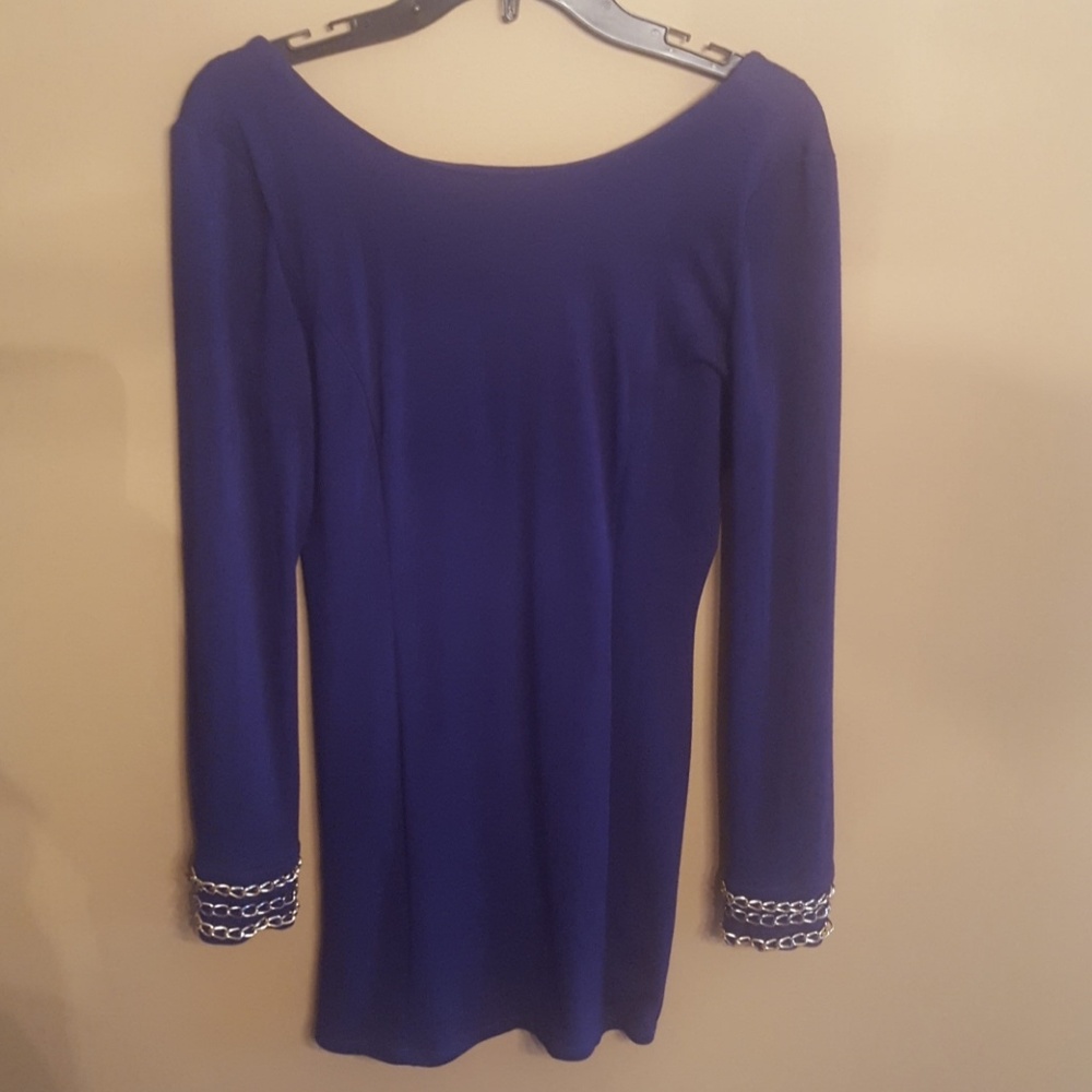 Double Zero scoop back navy dress